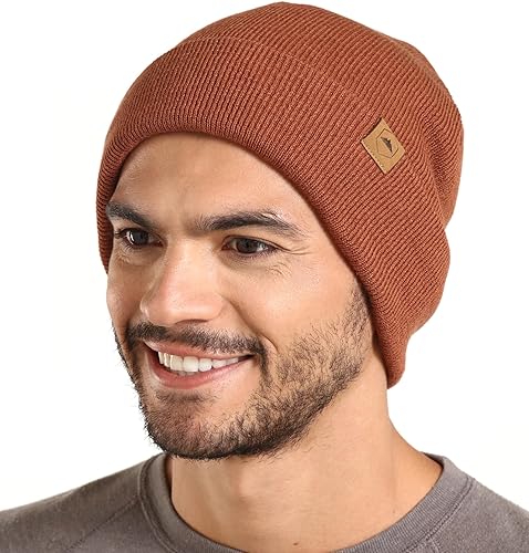 Gorro de invierno para hombres y mujeres, gorro acanalado de lana merino, gorros de lana cálidos, suaves y con estilo, para climas fríos