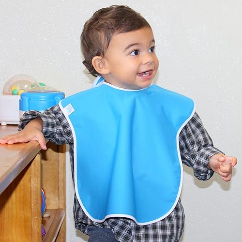 Miniatura 3 de Baberos grandes impermeables Colección Pastel - 4pk, 12pk, 48pk