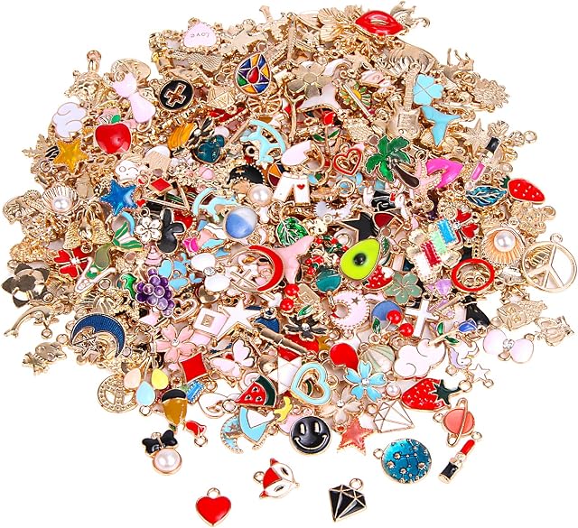 SANNIX 350Pcs Wholesale Bulk Lots Jewelry Making Charms Assorted Pendants for DIY Necklace Bracelet Earring Craft Supplies