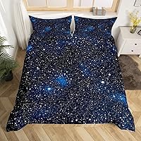 Vista 1 de Erosebridal Funda de edredón de cielo estrellado, juego de ropa de cama de galaxia, funda de edredón con temática de astronomía de cielo degradado