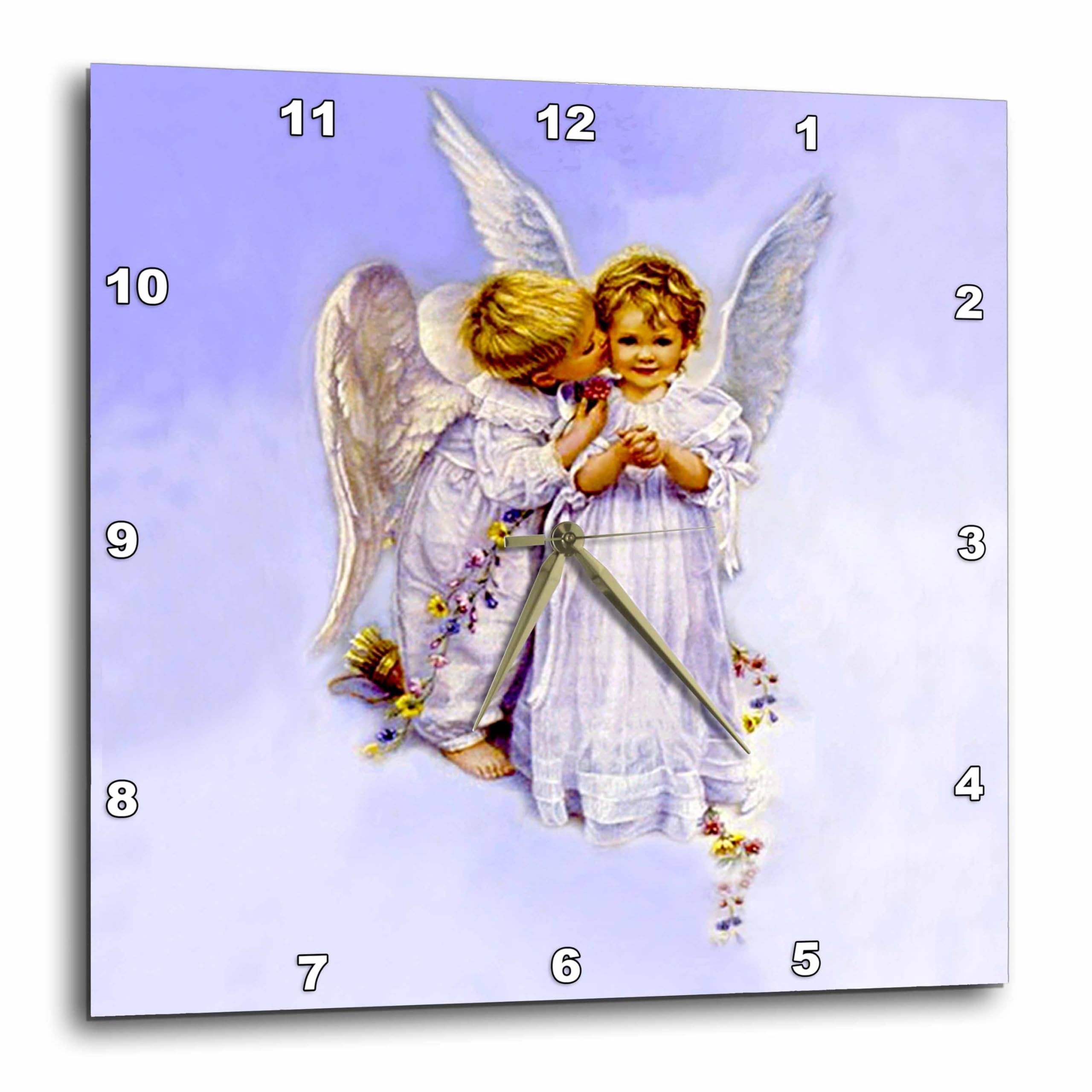 Horloge murale baiser d'ange multicolore pour une ambiance douce chez soi