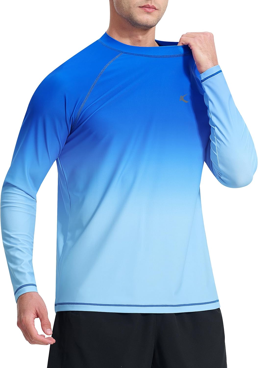 Mens Rash Guard UPF 50+ Swim Shirts UV Sun Protection T-Shirt Quick Dry Long Sleeve Beach Shirts for Fishing - Image 2