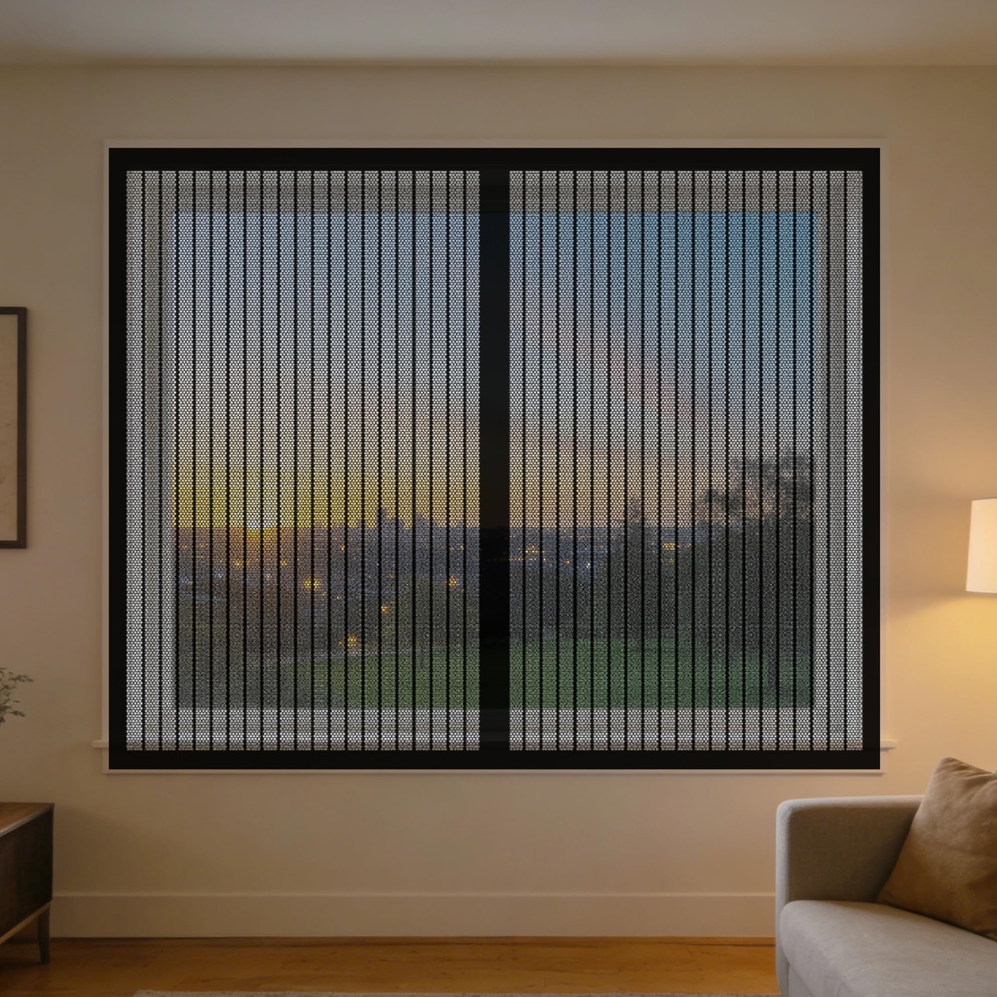 Moustiquaire Fenêtre Aimantée pour Chambre et Porte Patio en Été