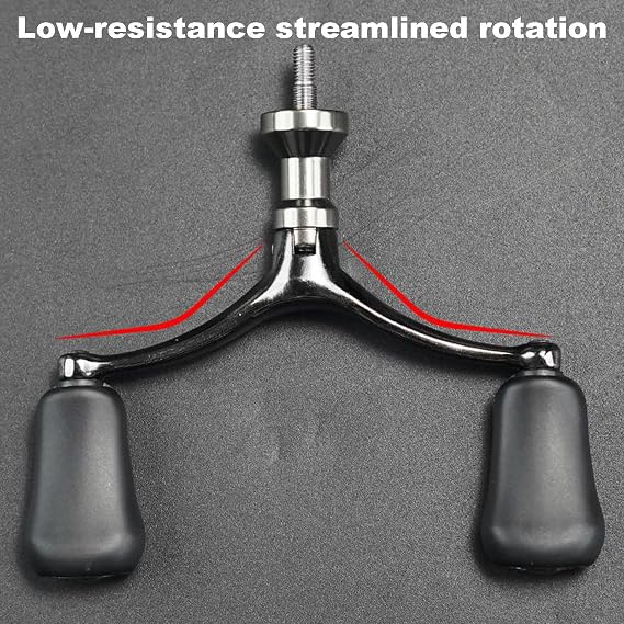 Angelrollengriff Angelrollen-Kurbel-Rockarm Angelrad Kurbelgriff Ergonomische WippeBequemer Schraubknopf Ersatzgriffteile für das Süßwasser- und Meerwasserangeln