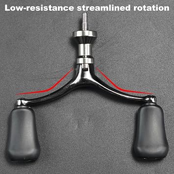 Angelrollengriff Angelrollen-Kurbel-Rockarm Angelrad Kurbelgriff Ergonomische WippeBequemer Schraubknopf Ersatzgriffteile für das Süßwasser- und Meerwasserangeln