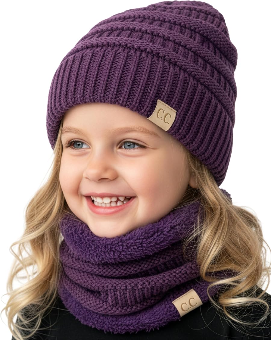View 7 of Kids Knit Beanie & Neck Warmer Bundle