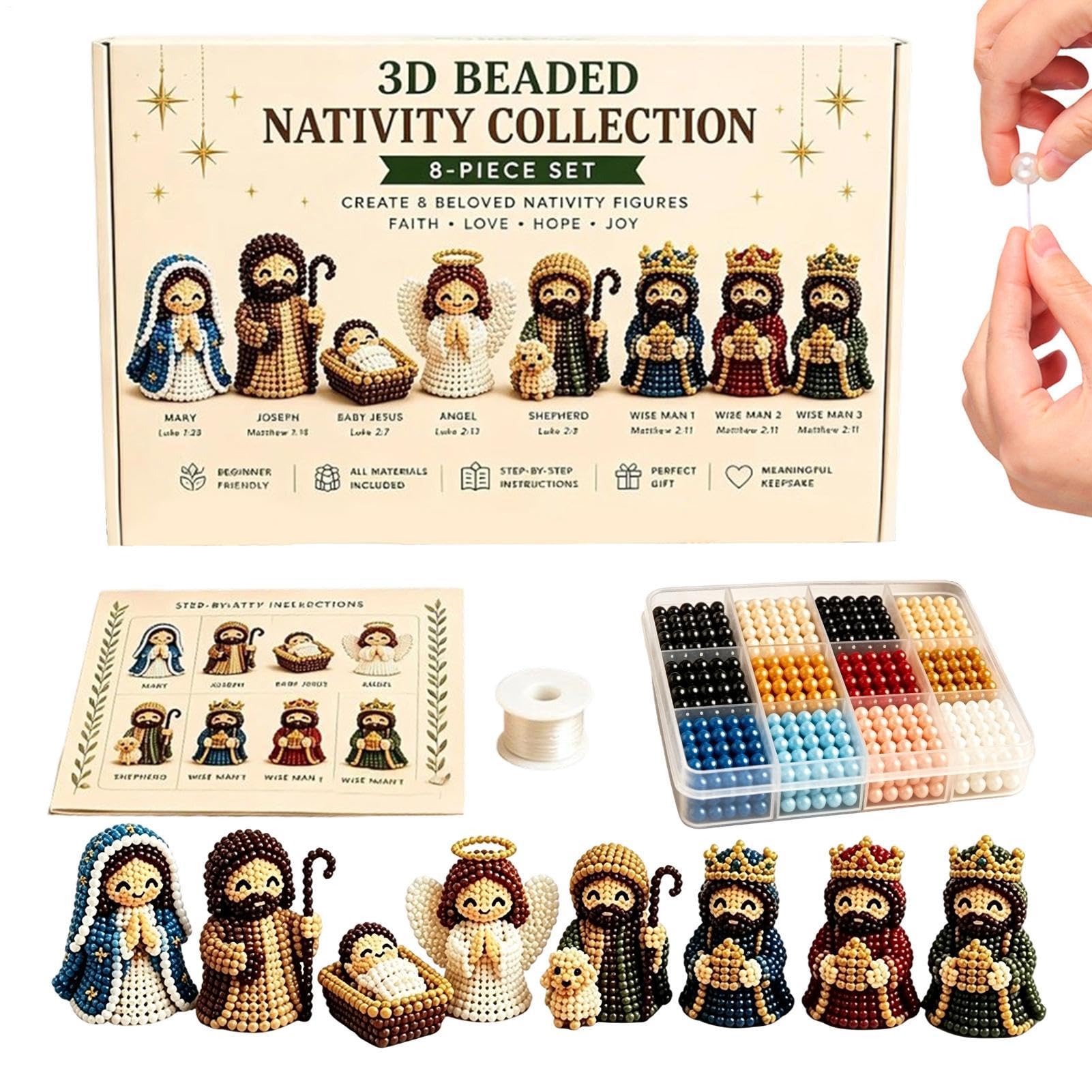 Figuras decorativas artesanales de cuentas con acabados tridimensionales de lujo 8
