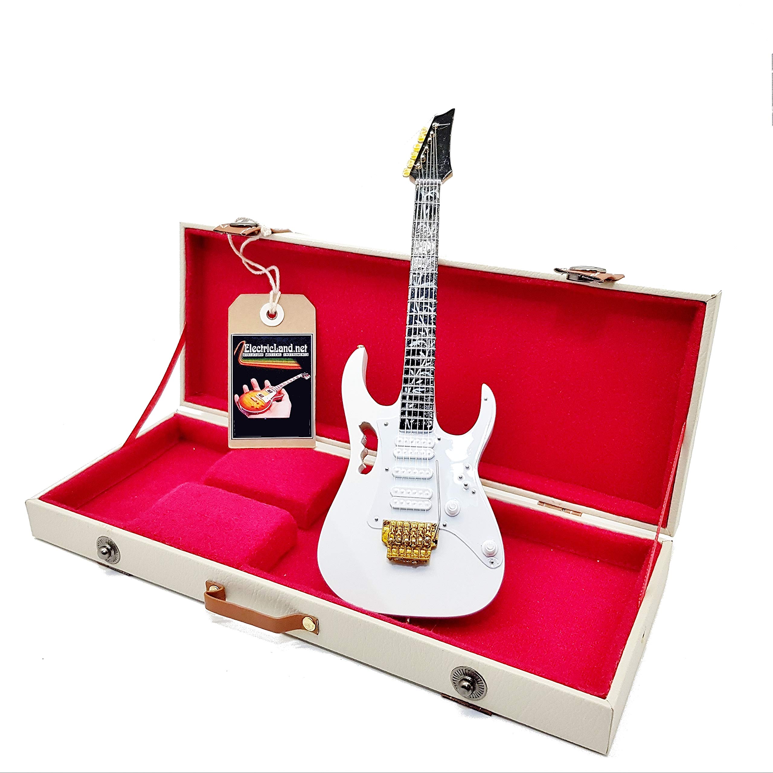 Mini Guitar Steve Vai ibanez JEM7V réplica Model + Hard Case Box