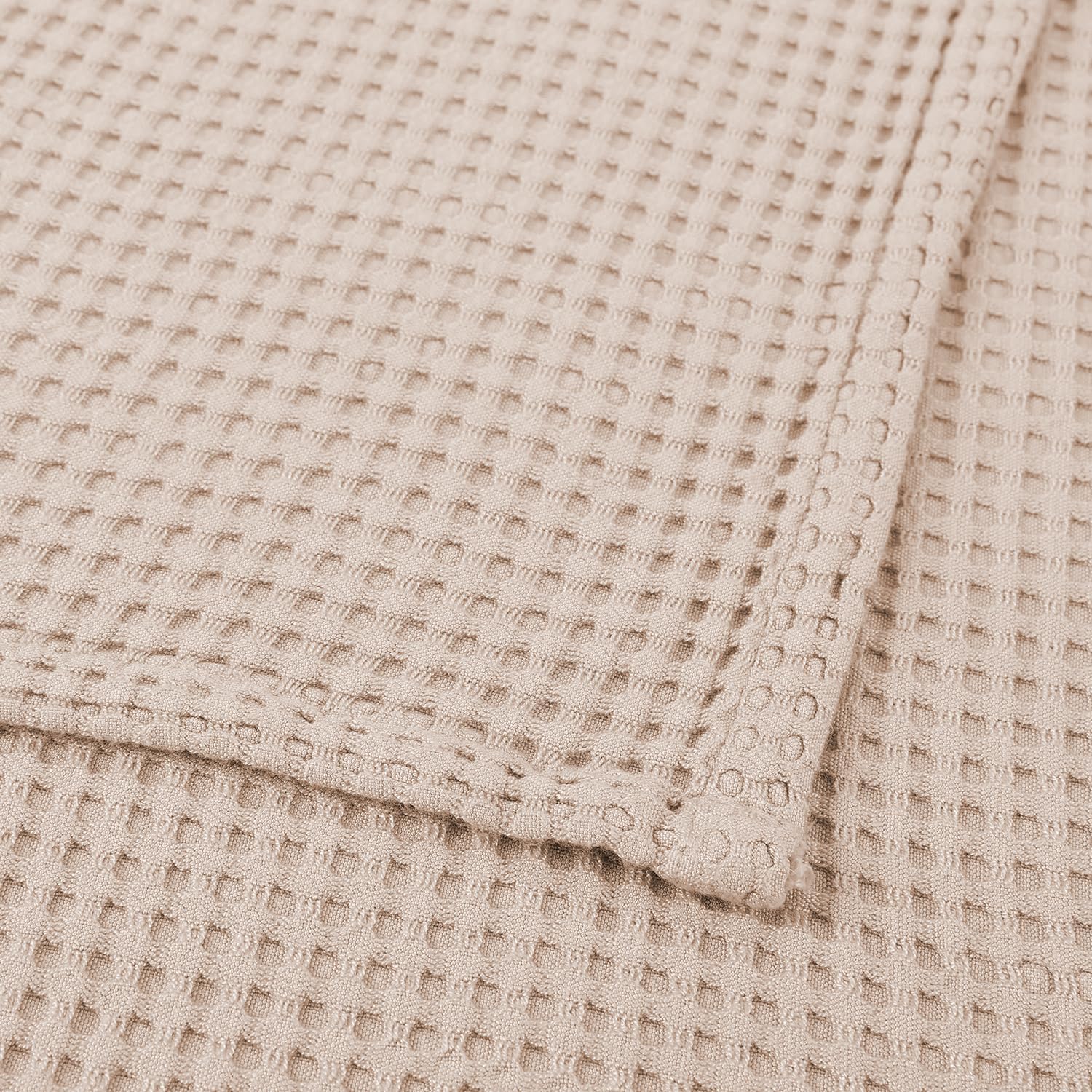 36” X 40” Inches Cooling Baby Waffle Weave Blanket, Ultra-Soft Lightweight Receiving Blanket for Newborn, Breathable Comfortable Baby Swaddle Blanket for Boys and Girls(Oat)