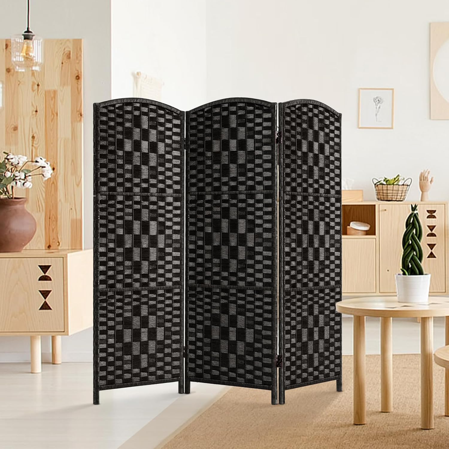 HALLYBEE Small Room Divider, Privacy Screen - Image 3