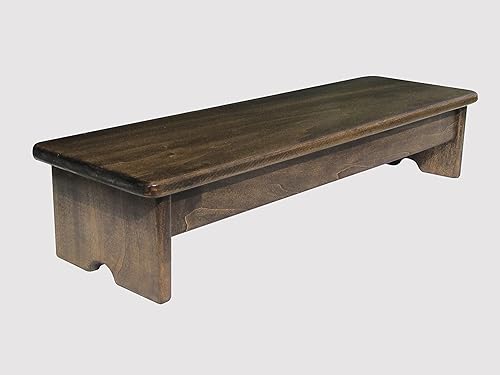 Miniatura 2 de Taburete de pie de noche de 6 pulgadas de alto (fabricado en los Estados Unidos) (mancha de nogal)