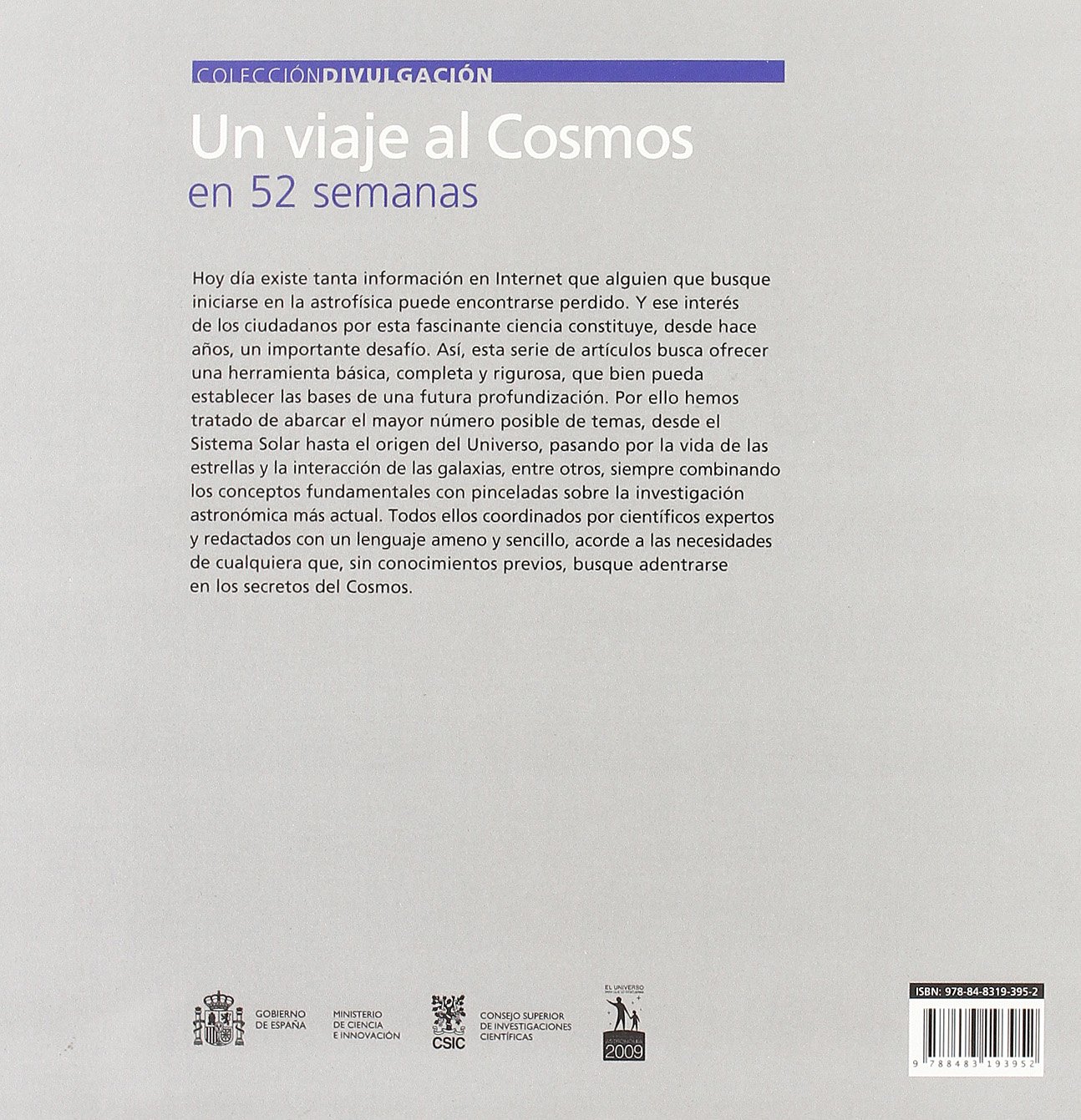 Un Viaje Al Cosmos En 52 Semanas