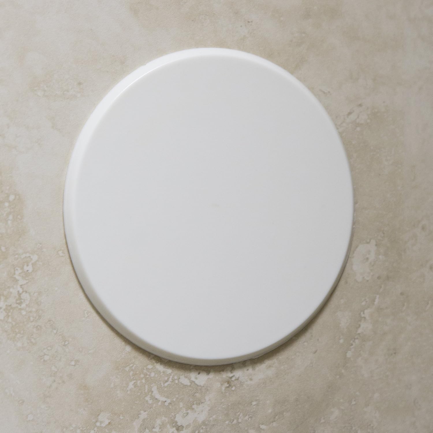 5" WHITE Door Stop Wall Protector, Knob/Handle Guard - SMOOTH Round, Self-Adhesive