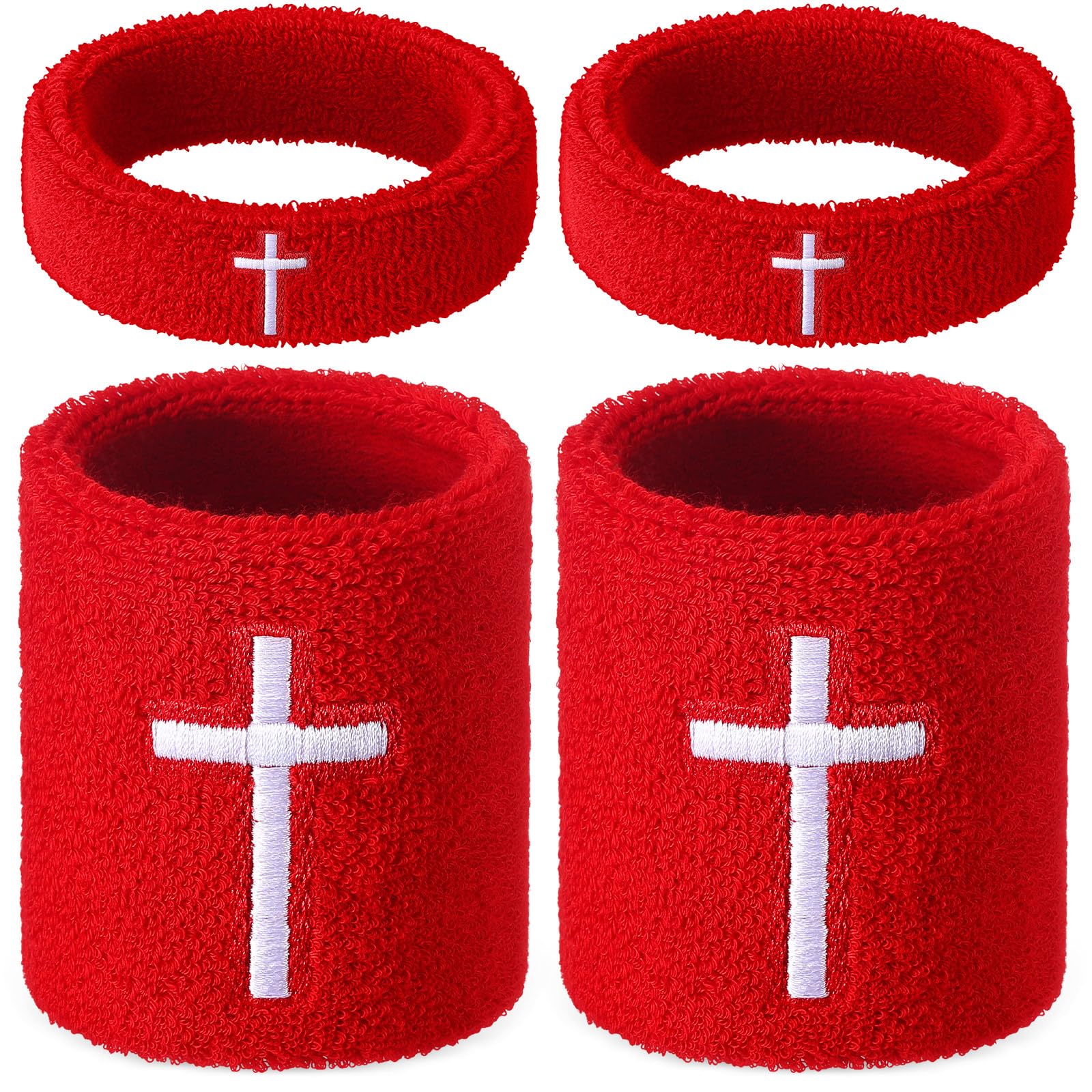 Soulchen Cross Bicep &amp; Wrist Bands Absorbent Sweatband Set