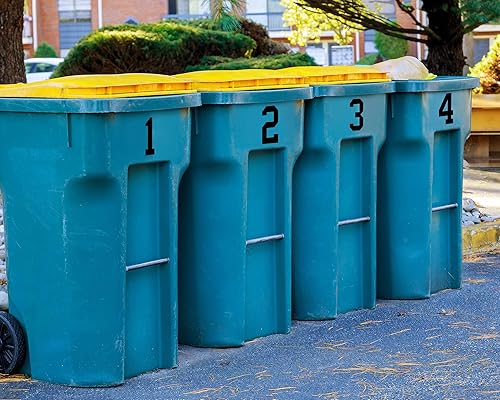 Miniatura 5 de TaoBary 8 hojas de calcomanías de números para buzón, vinilo impermeable, antidecoloración, calcomanías de números autoadhesivas, letreros de