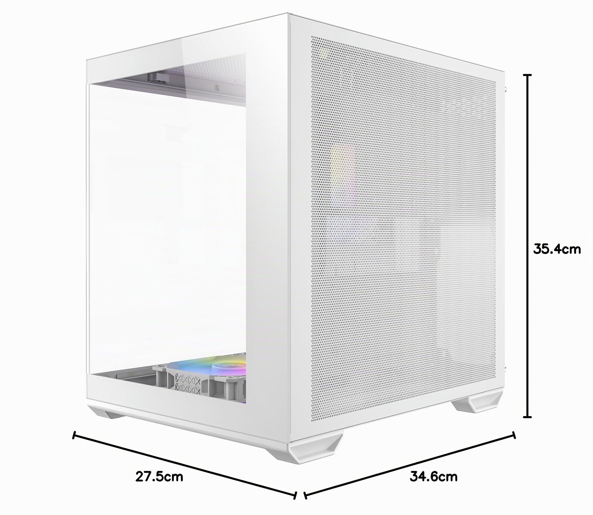 ANTEC CX60M ARGB - Custodia per PC Mini Tower Micro-ATX, colore: Bianco