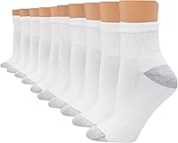 Hanes Women's Cushioned Athletic Ankle Socks 10-Pack - Moisture-Wicking, Durable Comfort for Gym & Daily Wear