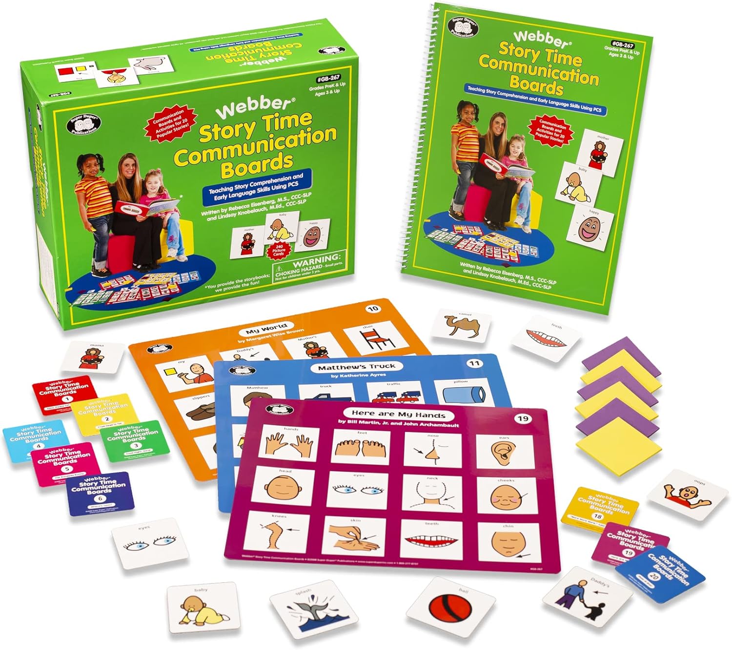 Super Duper Publications | Webber® Story Time Communication Boards | Educational Learning Resource for Children