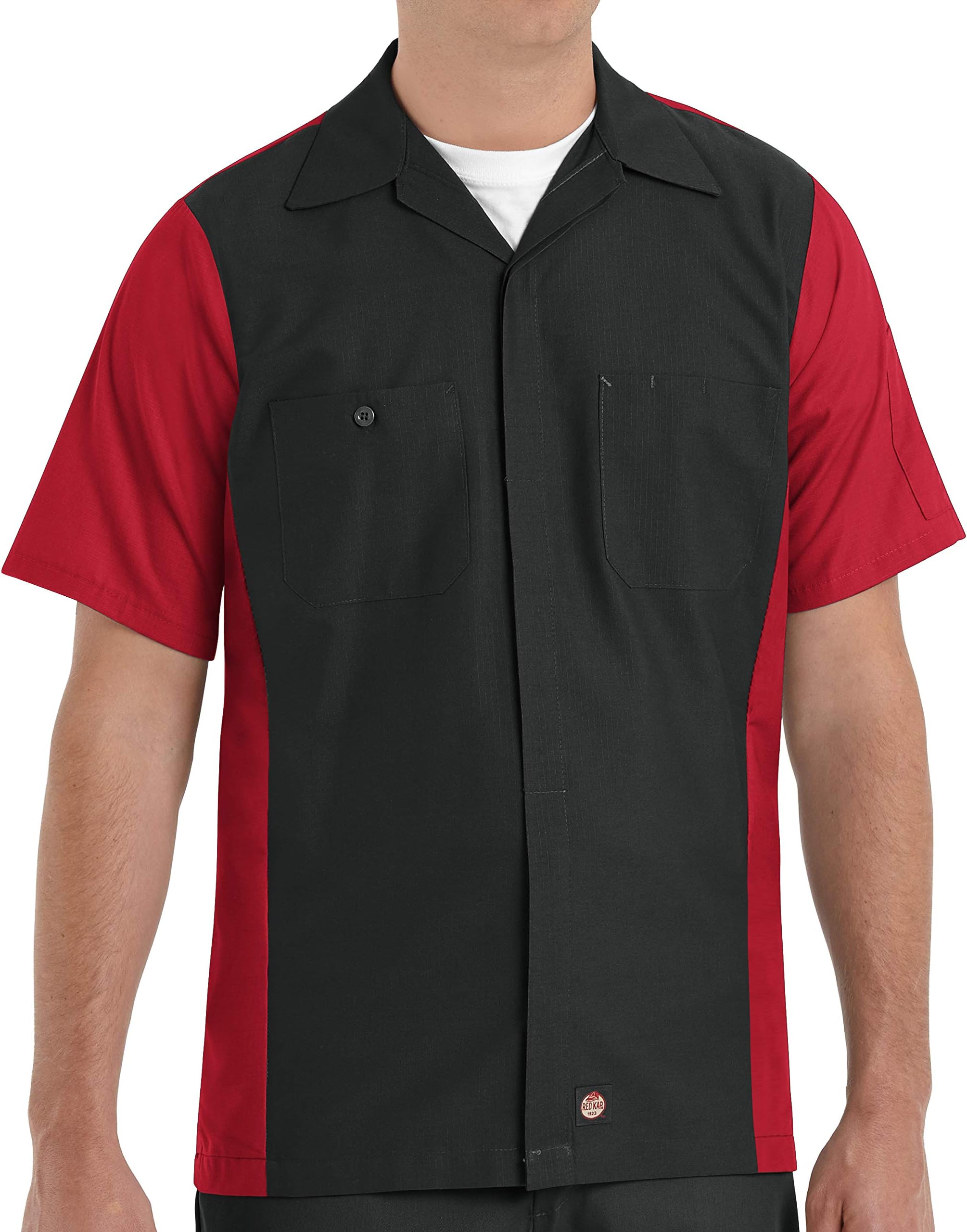 Short Sleeve Two-Tone Crew Shirt
