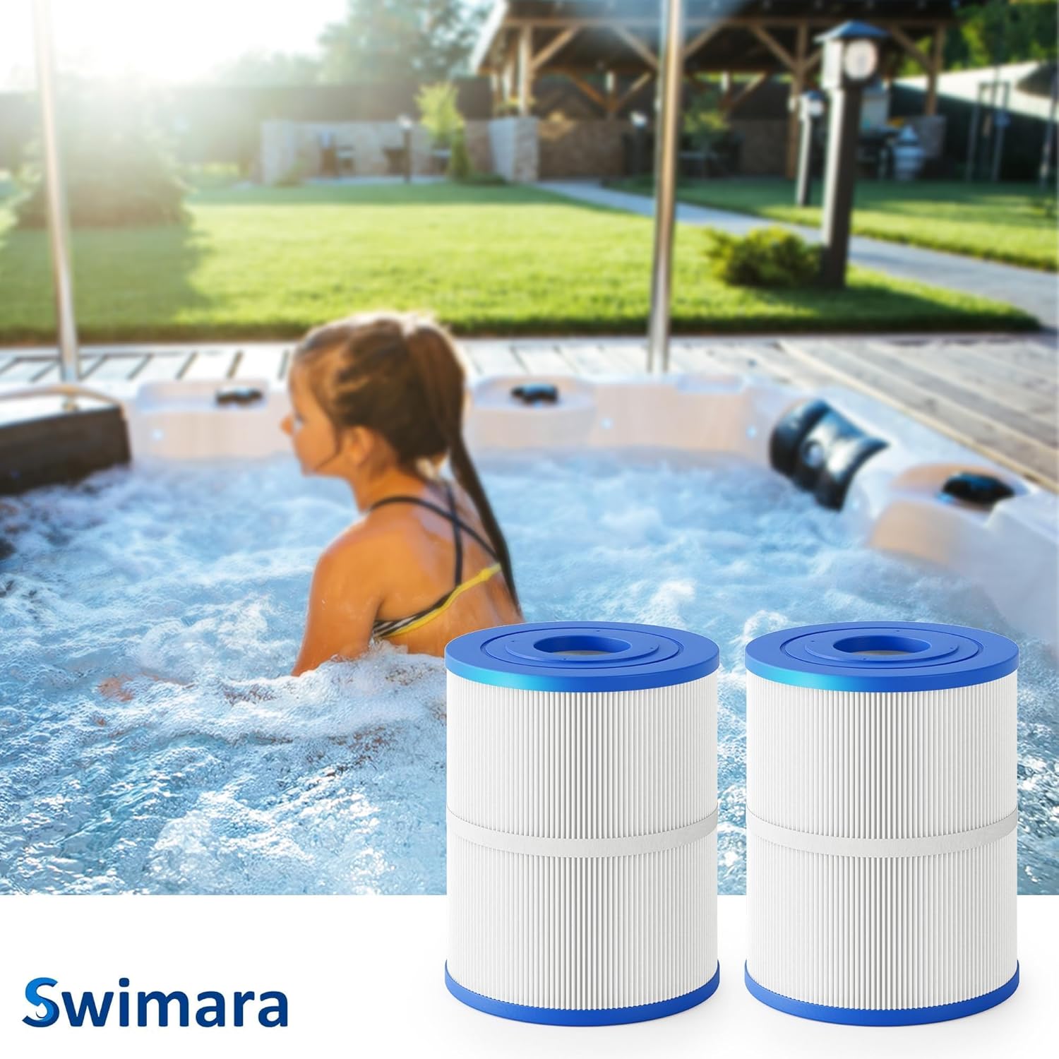 65 Sq.Ft Hot Tub Filter Cartridge (2 Pack), Replaces Watkins 31114 71827 71828, Pleatco PWK65, Unicel C-8465, Filbur FC-3960, Compatible with Hot Springs, Caldera, and Tiger River Spas - Image 9