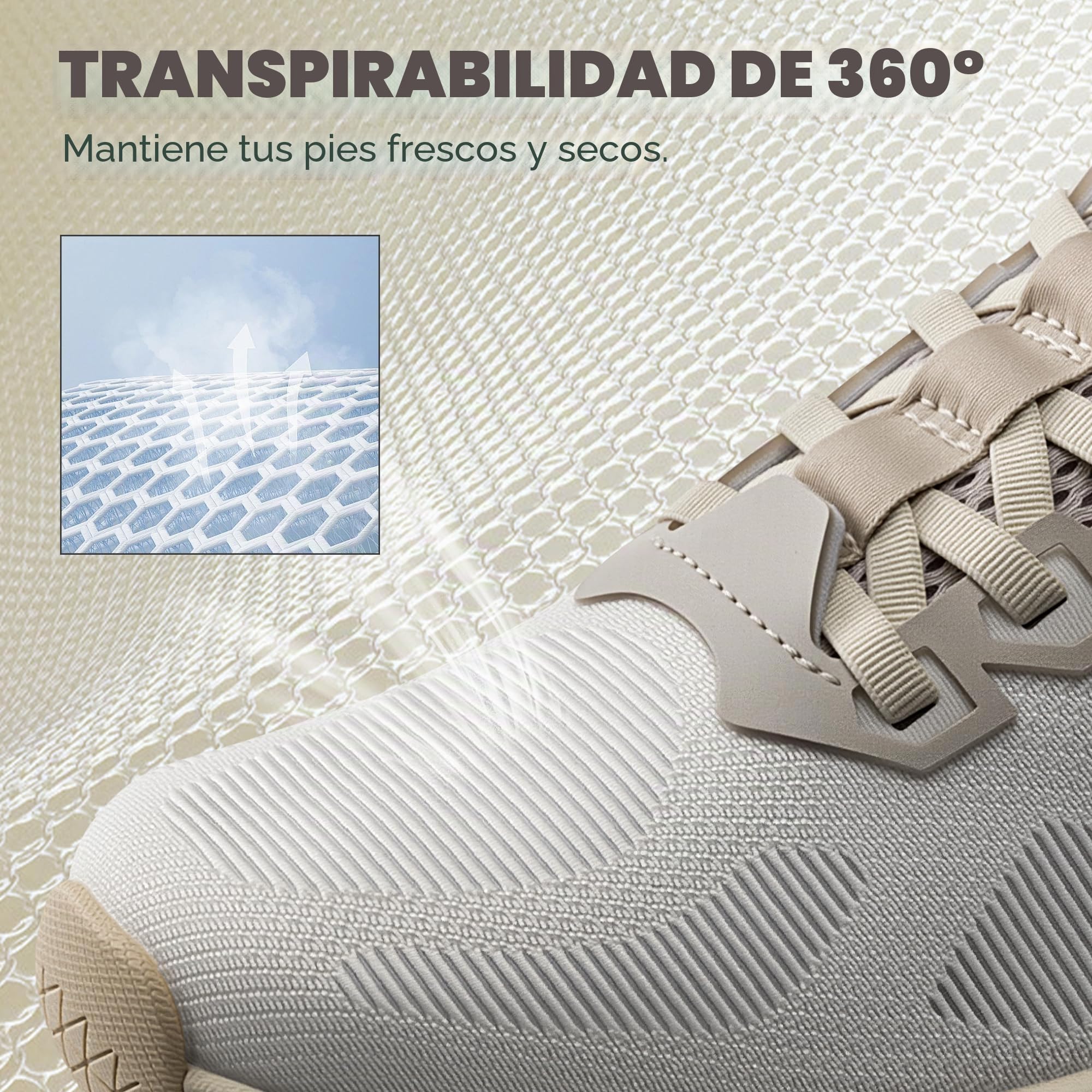ALLSWIFIT Zapatillas Running Mujer Deportiva Caminar | Comodidad Todo el Día, Diseño Slip-On, Malla Transpirable, Soporte TPU Estable, Suela de Goma Antideslizante