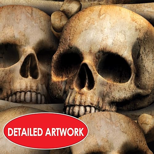 Miniatura 5 de Beistle Telones de fondo de pared espeluznantes de árboles del bosque, 4 x 30 pies, paquete de 2  decoración de Halloween morada, fondo de fotos,