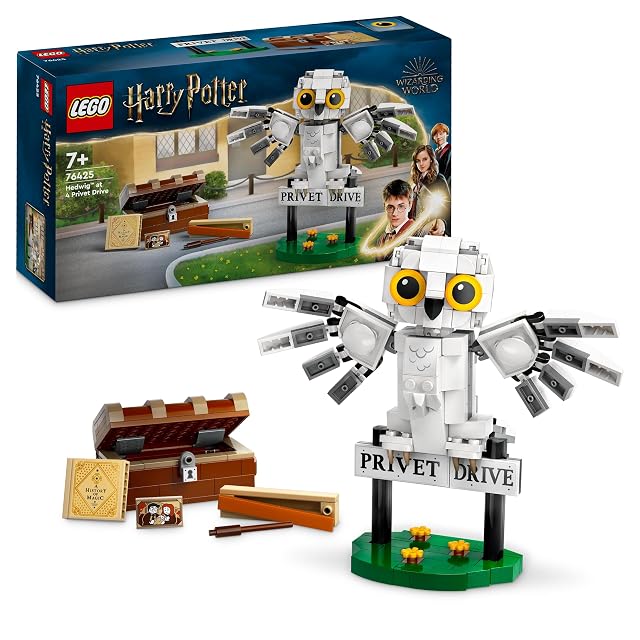 LEGO Harry Potter Hedwig en el Número 4 de Privet Drive Juguete de Fantasía con Figura de Lechuza…