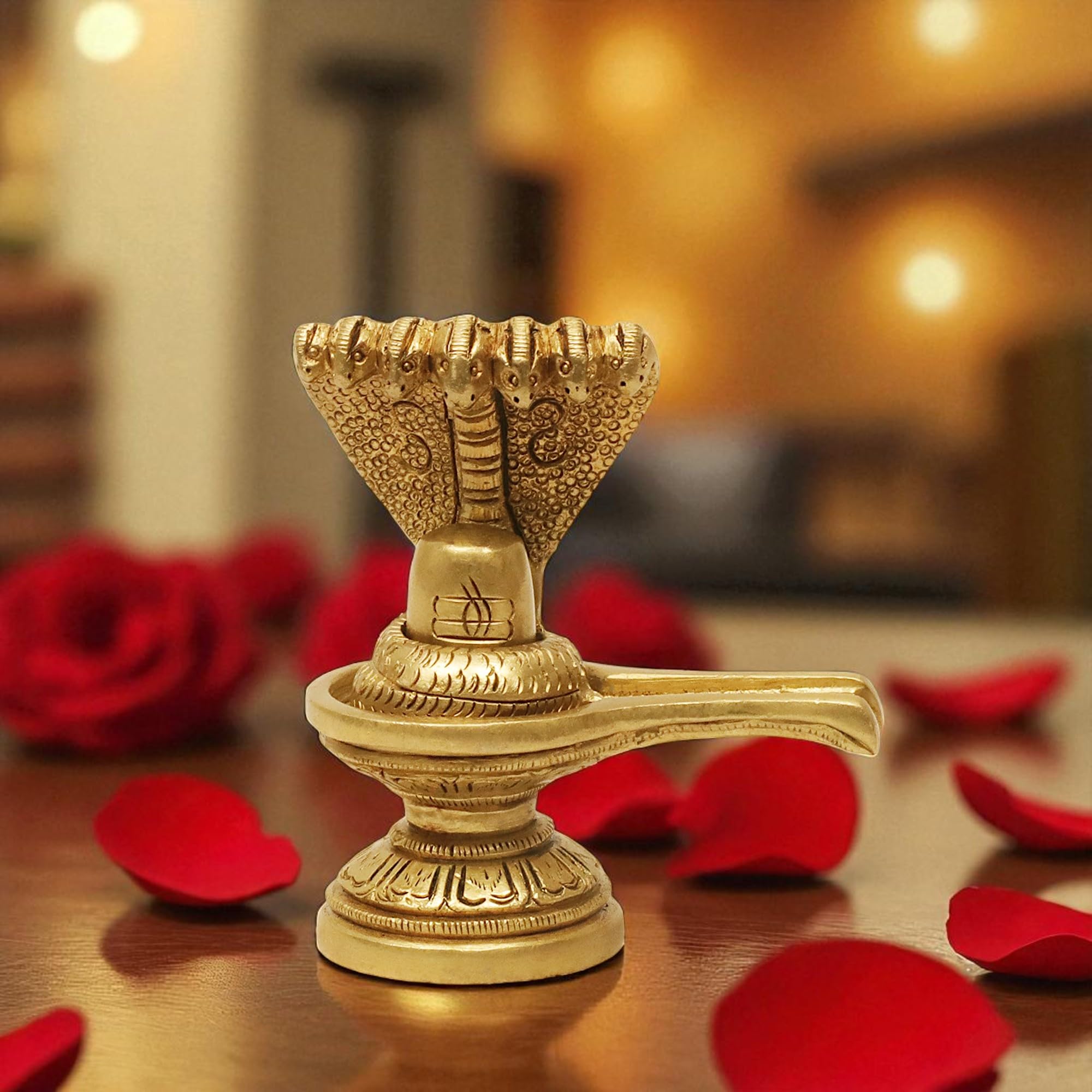 Brass Shivling Idol - Home Puja & Spiritual Decor -1