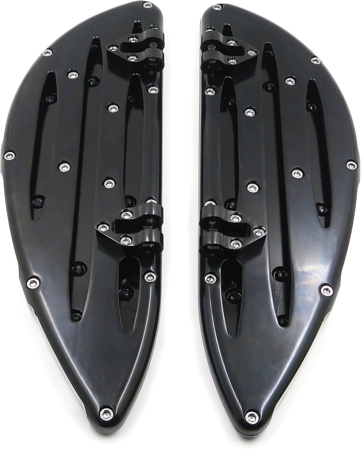 SMT-Black Skull Driver Stretched Floorboard Compatible With Dyna Switchback FLD Softail Heritage Springer [B078BP5GM3]