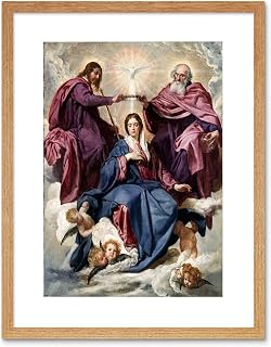 Wee Blue Coo PAINTING VELAZQUEZ CORONATION OF THE VIRGIN FRAMED ART PRINT 12x16 F12X10927