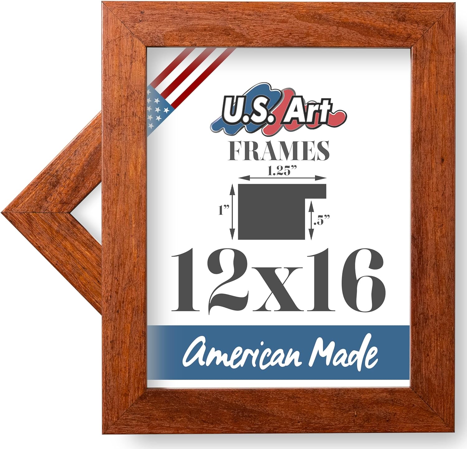 4x6 - Inch Picture Frame, Smooth Wrapped Finish, 1.25 - Inch Wide Flat, Columbian Coffee, 100% American Wood Composite MDF