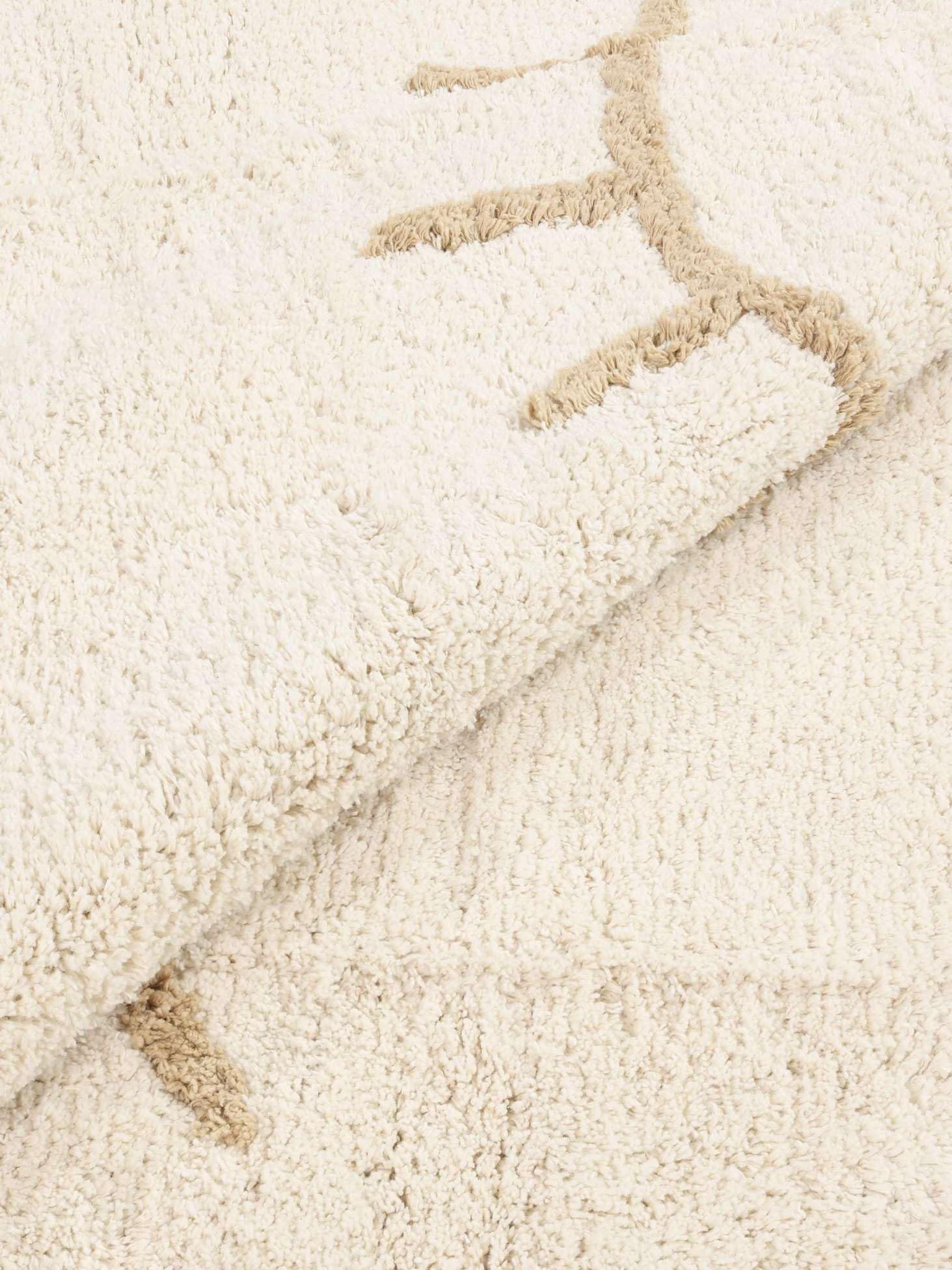 RugVista Sleepy Cloud Tapis pour Enfants, 100 x 150 cm, Off Blanc/Beige