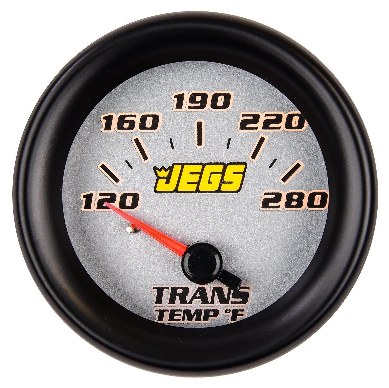 JEGS 41409 Transmission Temperature Gauge [2 1/16 in. Electric, 120-280-Degrees F with Silver Face]
