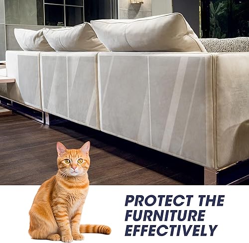 Miniatura 4 de Protector de muebles para gatos, protector de arañazos para sofá grande, protector transparente para sofá, pared, cama, gabinete, puerta, alfombra,