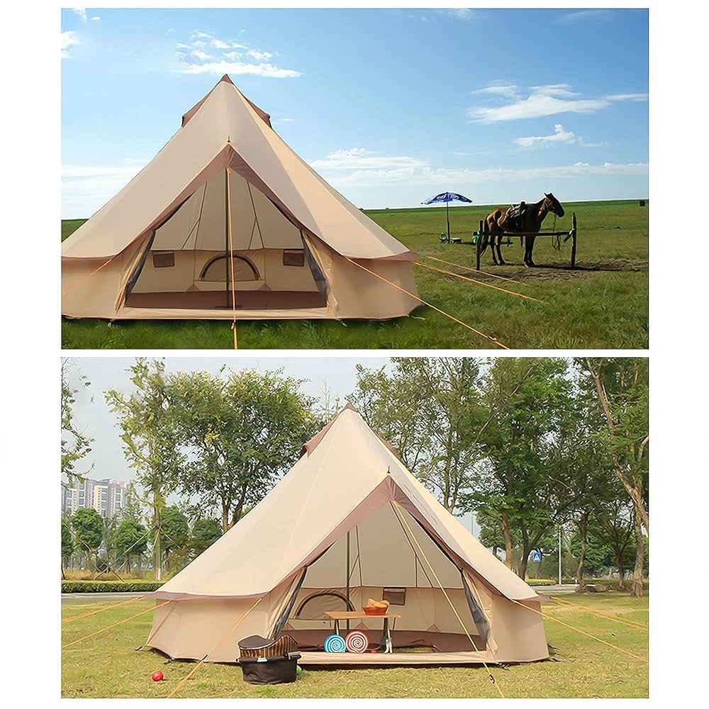 屋外ベルテント 大型防水キャンバス グランピング パオテント