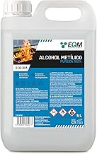 EQM - ECO-303 - Methyl Alcohol 99% Purity - Methanol - 5L - Fireplace and Barbecue Fuel - Industrial Solvent, Degreaser and Surface Cleaner