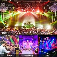 Vista 7 de Luces de DJ, paquete de 2 36 luces LED par luces de escenario con control remoto activado por sonido y control DMX, luces de iluminación