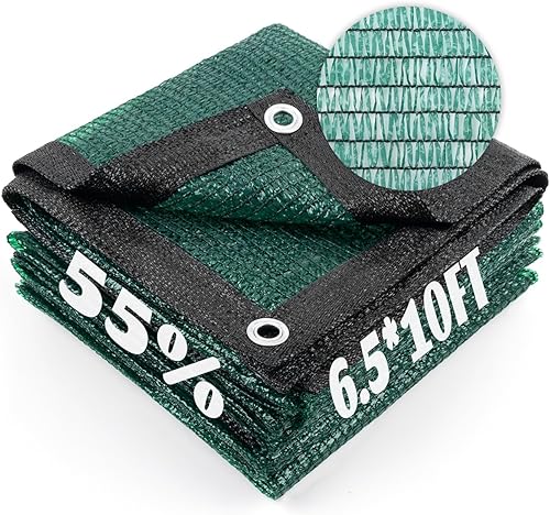 Miniatura 11 de Cool Area 55% Tela de Sombra Solar con Malla, Lona con Ojales para Cubierta de Plantas 2x5m, Toldo para Patio, Jardín, Pérgola, Invernadero, Negro