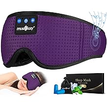 أقنعة سماعات النوم MUSICOZY ، قناع عين النوم Bluetooth للنوم للنوم على النوم الجانبي ، أقنعة النوم سماعات الرأس الموسيقى اللاسلكية قناع الرجال النساء مع مكبرات الصوت Cool Tech Gadgets Gifts (أرجواني)