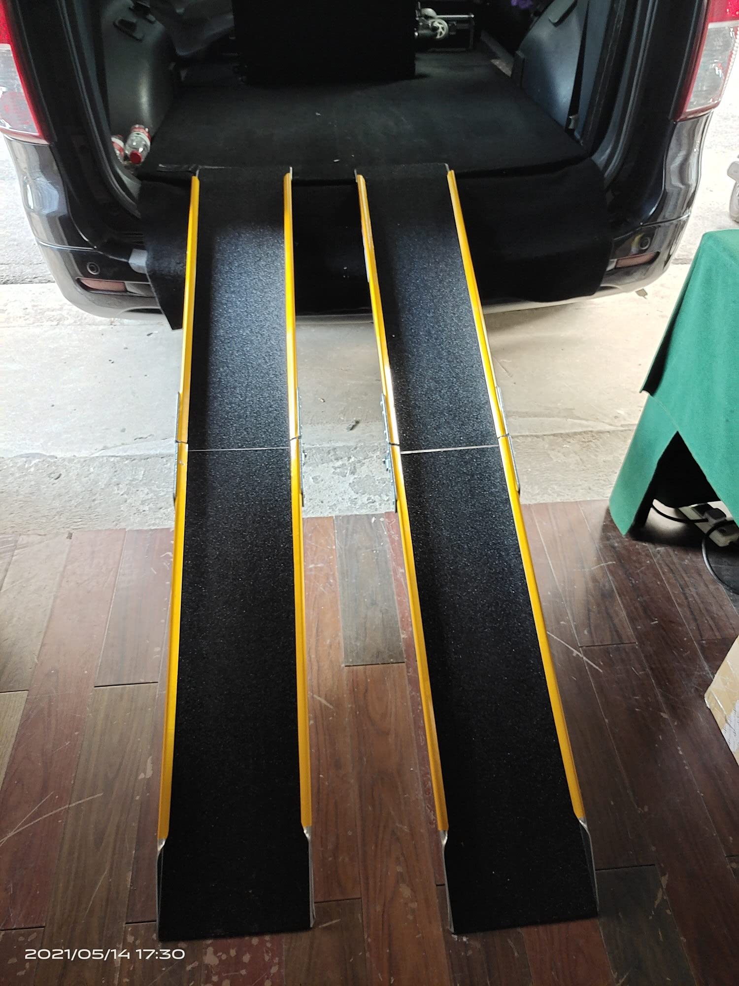 Antypoślizgowa rampa do wózków inwalidzkich na schody/schody, 180 cm, bardzo długa, aluminiowa składana rampa progowa do drzwi samochodu, skutera, motocykla, rampy krawężnikowe