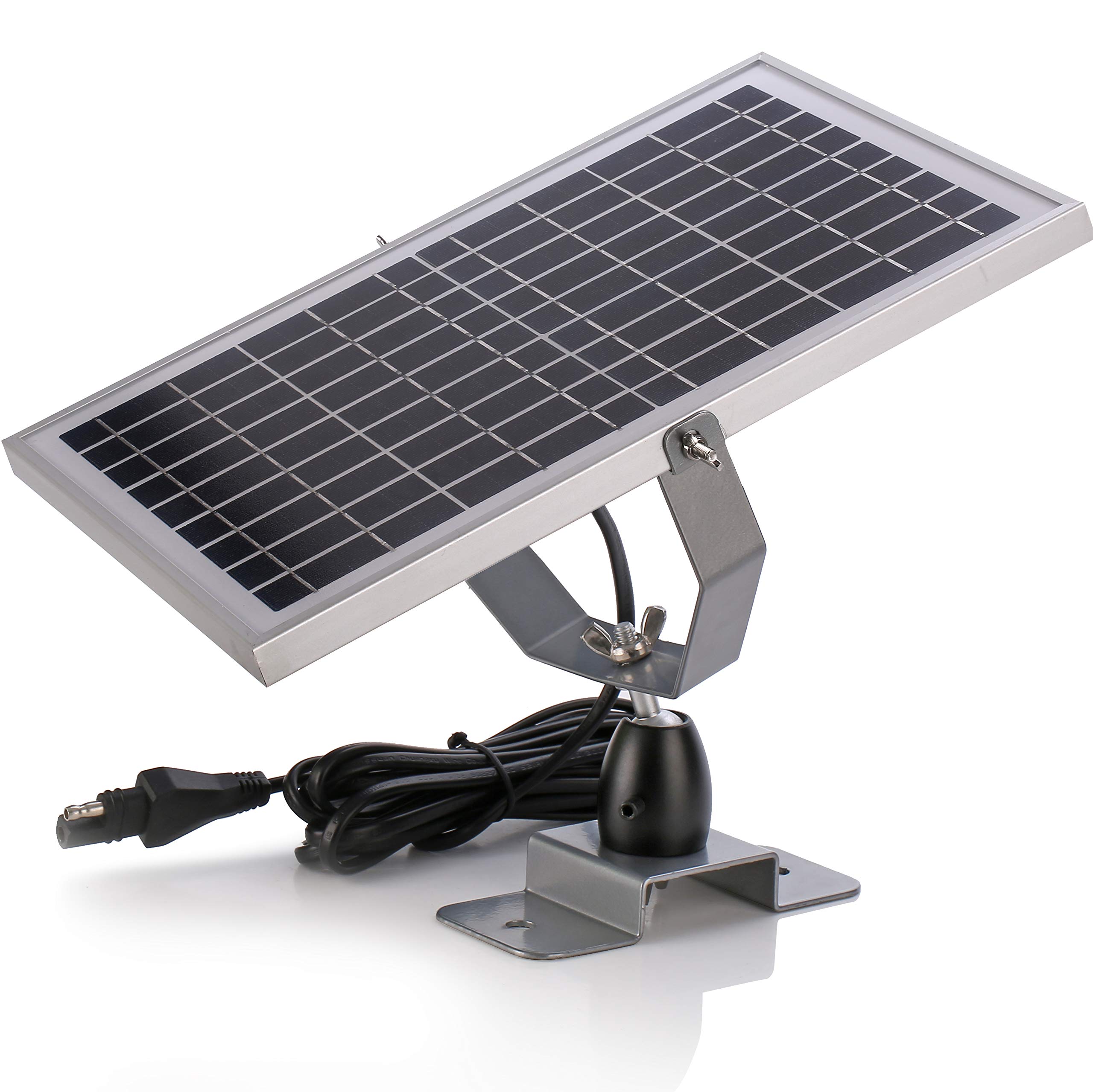 SUNER POWER 12V Waterproof Solar Battery Trickle Charger & Maintainer - 10 Watts Solar Panel Built-in Intelligent MPPT Sol...