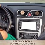 2Pcs Wood Flower Car Air Freshener Diffuser - Car Essential Oil Diffuser Aromatherapy Diffuser Car Diffuser Air Freshener Car Wood Diffuser - Passive Diffuser for Car Diffusers for Essential Oils