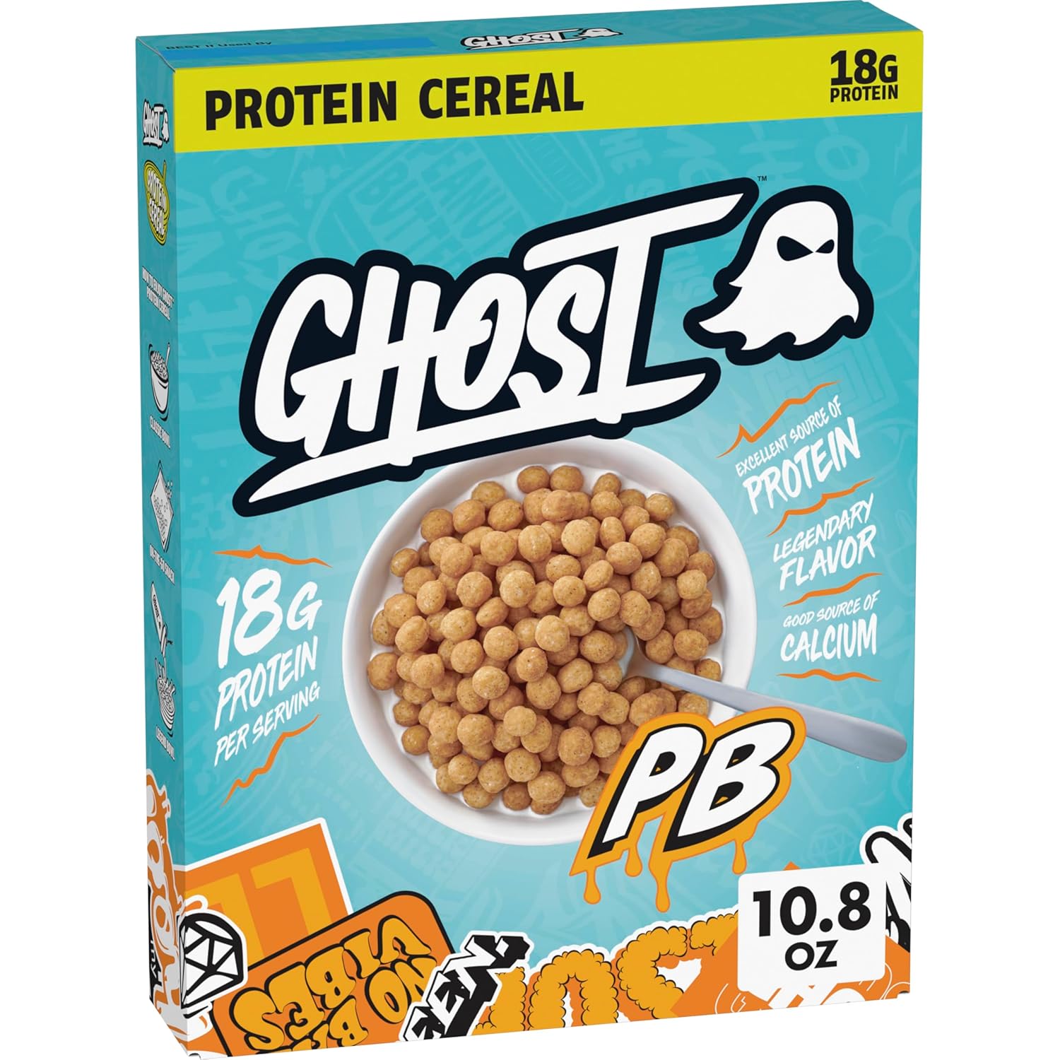 GHOST PROTEIN CEREAL, CINNAMON TOAST CRUNCH Flavor, 17G Protein, 9.2 oz