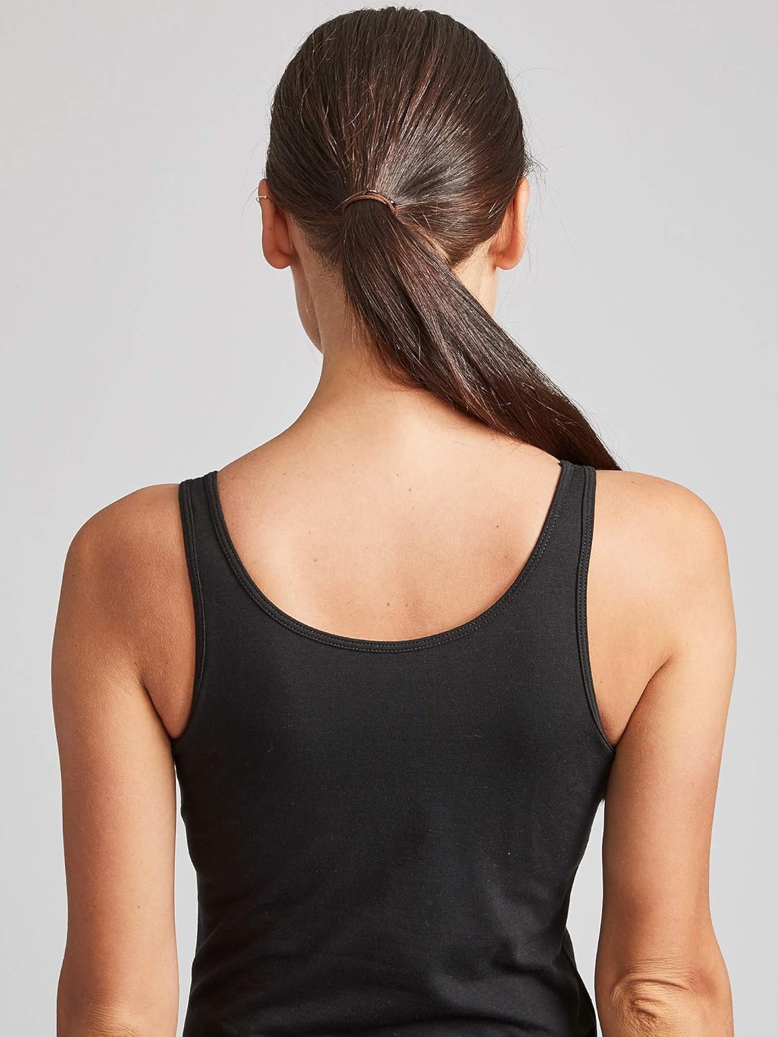 Kalon Women's 4-Pack Modern Busty Shelf Bra Cami Base Layer Camisole Tank Top