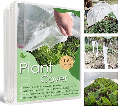 Plant Covers Freeze Protection, 10x 50 Frost Cloth for Outdoor Plants, Winter Plant Cover for Frost Protection, Plant Blanket Floating Row Covers for Garden and Tree