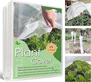Plant Covers Freeze Protection, 7'x 25' Frost Cloth for Outdoor Plants, ...