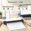 Impresora Térmica Portátil Labeer, Bluetooth Inalámbrico sin Tinta | Compatible con Papel Térmico Carta US, A4, A5, Impresión Móvil para iPhone Android Laptop PC, Impresora Compacta para Viaje y Hogar 7