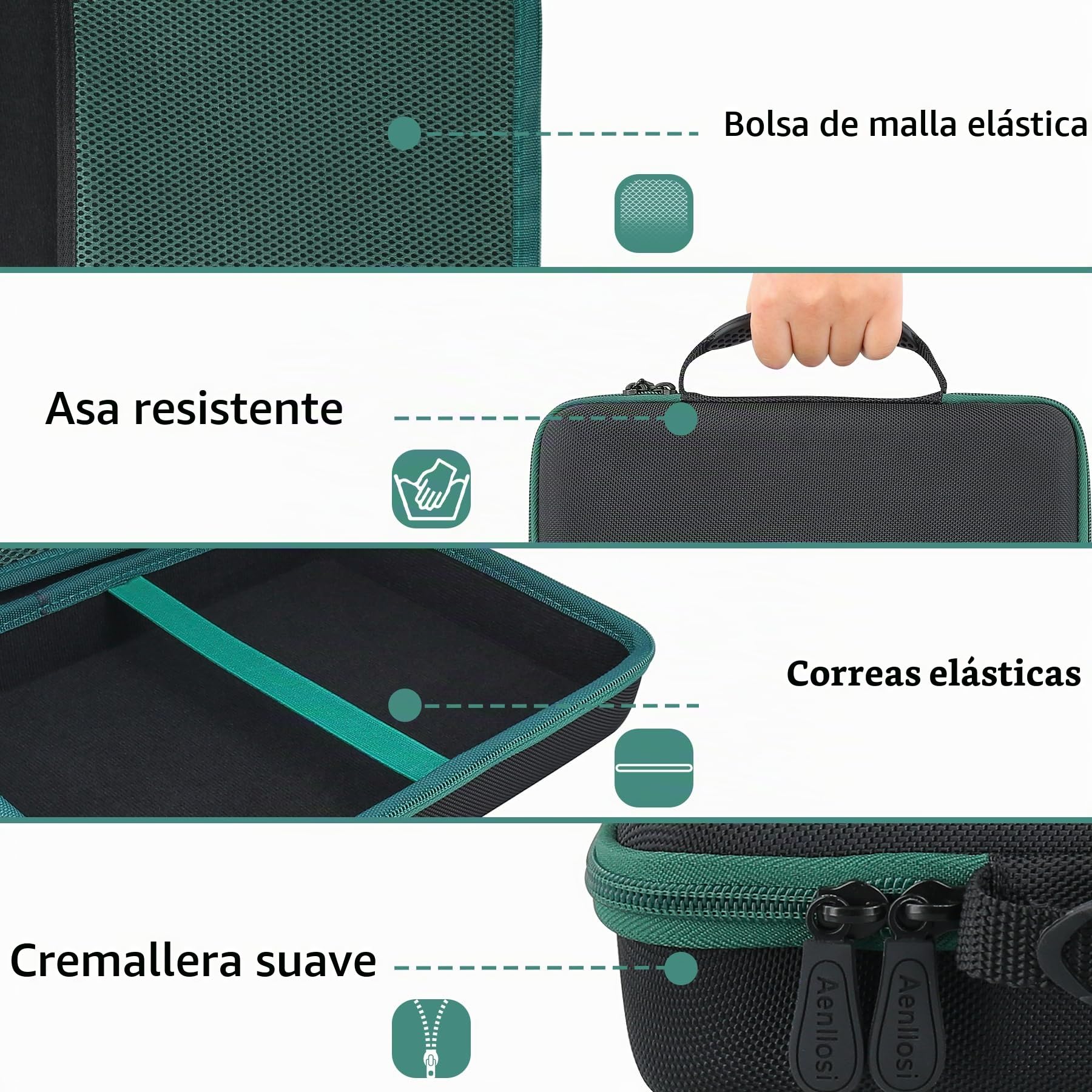 Aenllosi Estuche para Pistola de Pegamento Caliente Bosch PKP 18-E,Negro | Para pistola de pegamento caliente Bosch PKP 18-E, Diseño protector para organizar la herramienta, Solo estuche protector