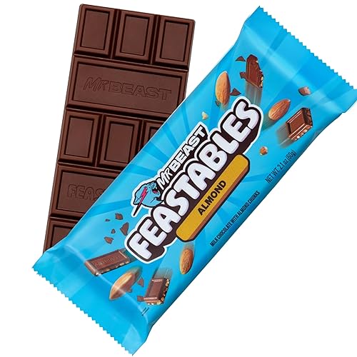 Miniatura 6 de FANTASTY MALL - Barras de chocolate Feastable Mr Beast con mantequilla de maní, chocolate con leche, chocolate negro, sal marina y almendras