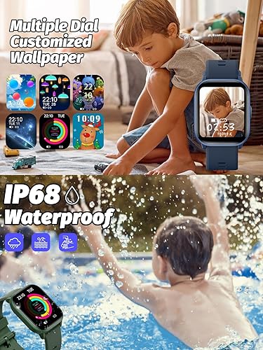 Miniatura 7 de Reloj inteligente para niños y niñas, rastreador de actividad física con monitor de sueño de frecuencia cardíaca, impermeable, reloj de bricolaje,